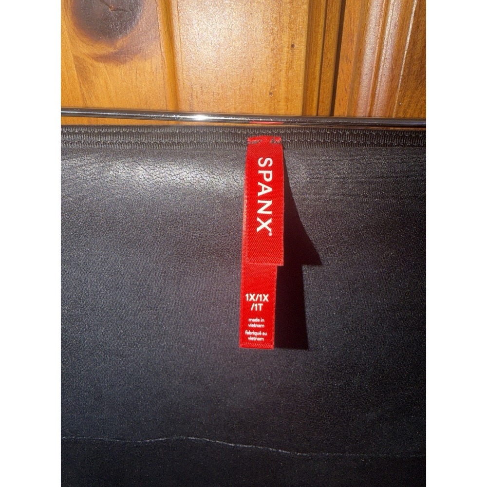 SPANX Women's 1X Faux Leather Leggings Pants Skinny 2437P Tight Casual Black NEW - Picture 9 of 15